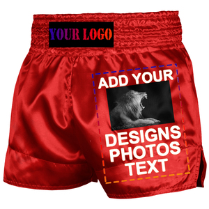 Shorts de boxe personnalisés pour hommes et femmes, broderie, shorts MMA, shorts d'entraînement professionnels pour le combat, le kickboxing, pour garçons, filles et enfants - Product Image 4
