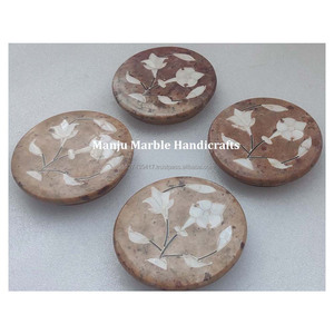 Miroir en marbre incrusté de collection de marque indienne la plus populaire avec matériau en nacre pour la maison, article de cadeaux spéciaux - Product Image 4