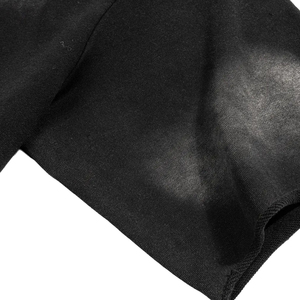 Camisetas de Felpa Francesa Negra para Hombre, Estilo Vintage, Corte Cuadrado, Personalizadas, Extra Grandes, Efecto Desgastado por el Sol, Corte Recortado - Product Image 5