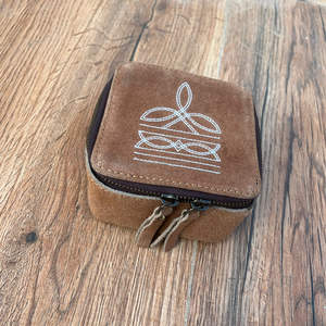 Nouveau daim cuir botte point boîte à bijoux Style occidental mallette de rangement de voyage pour les femmes Portable avec fermeture éclair pour l'affichage de bijoux - Product Image 2