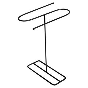 Minimalist Metal S <b>Towel</b> Rack With Hook Freestanding Design For <b>Bathroom</b> Use - Product Image 2