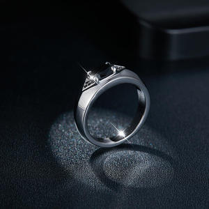 Marquise Cut Moissanite Saree <b>Ring</b> GRA Certified <b>Silver</b> Plated 925 Sterling <b>Silver</b> Inlay Trendy Hiphop Gemstone <b>Rings</b> Unisex <b>Men</b> - Product Image 5