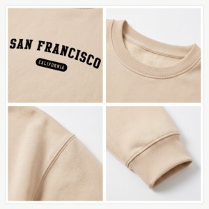 Sudadera con Capucha Personalizada, Corte Regular, Diseño Gráfico, Unisex, Estampado de San Francisco, Estilo Urbano Informal, Poliéster/Algodón, Primavera - Product Image 5