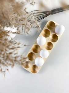 Wooden <b>Egg</b> Holder Tray 10 Slot <b>Egg</b> <b>Storage</b> Rack Natural Wood <b>Egg</b> Organizer Tray Kitchen <b>Egg</b> Display Stand Serving Tray - Product Image 6
