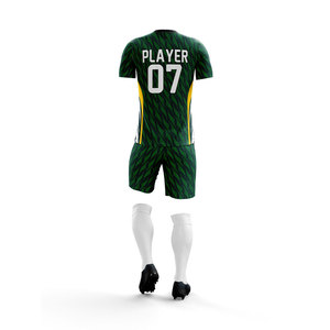 Conjunto de Camiseta y Pantalones Cortos de Fútbol para Hombre con Logotipo Personalizado, Impresión por Transferencia de Calor, Transpirable, de Secado Rápido, Antibacteriano, 100% Poliéster - Product Image 5