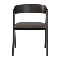 Fauteuil de salle à manger ergonomique de luxe moderne avec dossier en bois courbé, rembourré, style mi-siècle, en bois massif, écologique, démontable