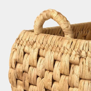 Cesta de Almacenamiento de Jacinto de Agua Natural con Asa |   Hecho a mano en Vietnam |   Diseño Personalizado, OEM, ODM y Venta al por Mayor - Product Image 6