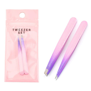 Eyebrow Tweezer Hair Beauty Slanted Puller Stainless Steel Eye Brow Clips <b>Makeup</b> Tool Salon Use with Packaging - Product Image 5