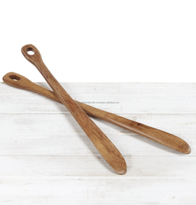 Cuerno de zapato de mango largo para fácil uso Elevador curvo largo de madera con flexión sobre el alivio del dolor Material ABS Cuidado de los pies - Product Image 1