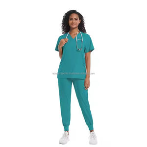 Conjuntos médicos cómodos personalizables directos de fábrica, uniformes de Enfermería de hospital de estambre a la moda - Product Image 2