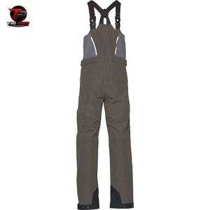 Salopette de chasse et de pêche pour homme, vert olive bicolore, avec fermeture éclair centrale intégrale et poches cargo contrastantes sur les cuisses - Product Image 3
