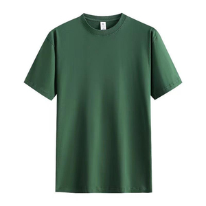 Camiseta de Manga Corta para Hombre, Cuello Redondo, Color Verde, Corte Regular, Estilo Casual, Tejido de Punto, 100% Algodón - Product Image 1