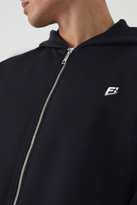 Sudadera con capucha para hombre, de corte regular, con cremallera, 100% algodón French Terry, transpirable, con hombros caídos, logo frontal, para otoño/invierno, estilo USA - Product Image 3