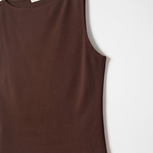 Camiseta sin Mangas Corta para Mujer, Diseño Moderno, Ajustada, de Alta Calidad, Tejido Acordonado, Ecológica, Transpirable, con Bordado - Product Image 5