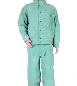 Nouvelle combinaison de sécurité élégante, veste de soudeur en cuir protectrice, sur mesure, ignifuge, vêtements de travail robustes pour soudeurs - Product Image 3