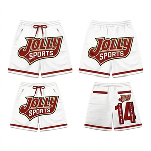 Shorts coupe-vent pour homme en polyester 120 GSM, bleu ciel et blanc, avec empiècements incurvés, impression par sublimation, logo personnalisé. - Product Image 3