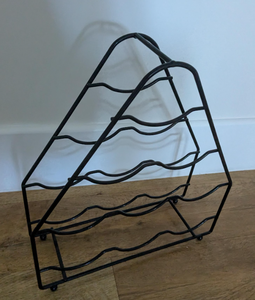 <b>Black</b> Iron <b>Wire</b> Wine Rack Modern Multi Tier Countertop Bottle Holder Display <b>Shelf</b> Kitchen Cookware Pot Lid Rack Holder Pan Orga - Product Image 1