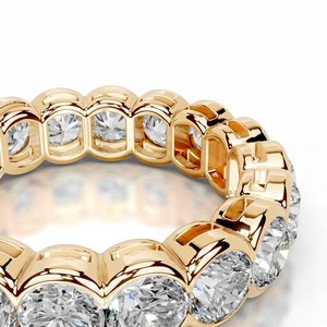 Bague de mariage en or jaune 14 carats pour femme, diamant de laboratoire certifié IGI, taille brillant rond, 2,00 carats, clarté VS1, couleur F - Product Image 4