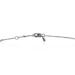 18K <b>Solid</b> <b>Gold</b> Emerald Cut & Halo Diamond Chain Necklace Rhodium Plated - Product Image 6