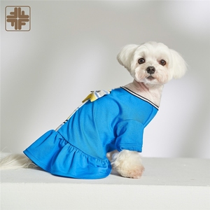 Robe en tricot de coton pour petit chien de marque ODM avec nœud papillon - Product Image 1