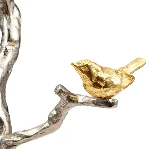 Sculpture en métal artisanale, art abstrait moderne, statue pour la décoration intérieure de maison design, lion plaqué or en aluminium, galaxie - Product Image 5