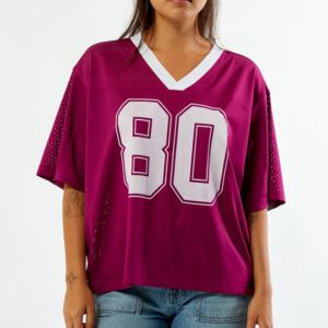 เสื้อยืดคอกว้างพิมพ์ลายฟุตบอลสไตล์เรโทรแบบแห้งเร็วทรงโอเวอร์ไซส์สำหรับผู้ชาย เสื้อบาสเก็ตบอลทรงครอปพอดีตัวผ้าตาข่าย เสื้อฟุตบอล 2026 - Product Image 3