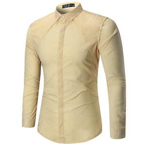 Camisa de Vestir de Manga Larga para Hombre, Color Azul Marino, Cuello Clásico, Manga Larga, Formal, para Otoño, 100% Algodón Popelina - Product Image 5