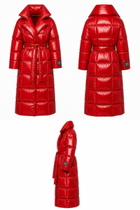 OEM Custom Logo Winter Extremely Warm Long <b>Line</b> Puffer Quilted Jacket Women Hooded <b>Coat</b> Waterproof Windproof Thermal Outerwear - Product Image 4