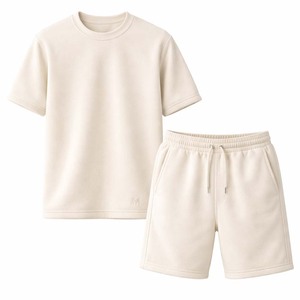 Ensemble T-shirt et short en molleton respirant de qualité supérieure pour homme – Tenue décontractée d'été deux pièces style streetwear et loungewear – Vente en gros - Product Image 4