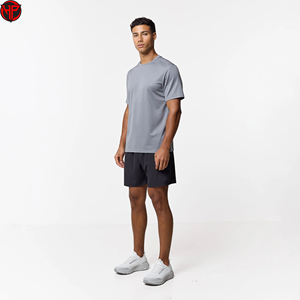 Ensemble de t-shirt et short de course pour homme, respirant, tricoté, vêtements de sport actifs, ensemble de gym, tenue d'entraînement, été - Product Image 1