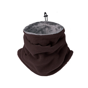 Cache-cou en polaire brossée 100 % acrylique marron pour homme, écologique, couleur unie, longueur moyenne, pour adulte, idéal pour l'hiver - Product Image 1