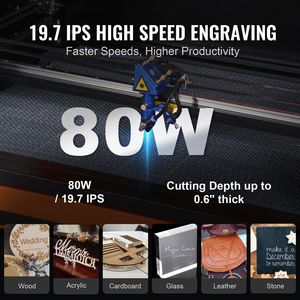 Incisore Laser CO2 80W 20 X 28 19.7 IPS, Macchina da Taglio Laser con Assistenza Aria a 2 Vie, Compatibile CorelD LightBurn, Macchine per Incisione Laser - Product Image 3