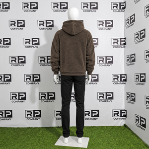 Sudadera con Capucha Sherpa para Hombre, Personalizada con Logotipo Bordado, de Felpa Gruesa, Estilo Urbano, Teñida en Color Liso, Cálida para Invierno, Talla Grande, Suave y Esponjosa - Product Image 2