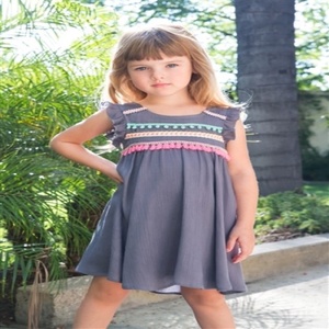 Vestido de verano de muñeca con volantes, manga corta, bonito encaje en la parte delantera y trasera - Product Image 2
