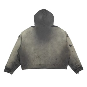 เสื้อฮู้ดดี้ฟลีซแบบหนา สไตล์วินเทจ ลุคสตรีทแวร์ กรันจ์ ทรงโอเวอร์ไซส์  แบบสวมหัว  สำหรับผู้ชาย - Product Image 2