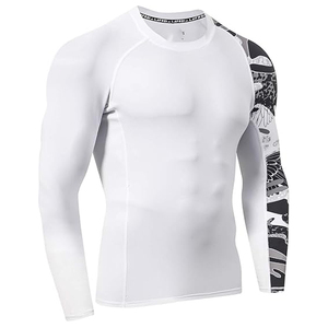 เสื้อแรชการ์ดแขนยาวผู้ชาย พิมพ์ลายกราฟิก ป้องกันรังสียูวี แห้งเร็ว รับผลิตแบบ OEM พร้อมสกรีนแบรนด์ - Product Image 1