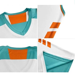 Camiseta Deportiva de Baloncesto con Cuello en V de 2 Colores, Ropa Deportiva para Exteriores con Nombre y Número de Equipo Personalizados - Product Image 5