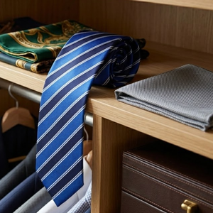 เนคไทโพลีเอสเตอร์ลายทางคู่สีน้ำเงิน |   เนคไททอผ้าคุณภาพพรีเมียม |   เครื่องประดับที่สง่างามและเป็นทางการ |   งานเลี้ยงแต่งงานทางธุรกิจ |   ของขวัญดีไซน์มีสไตล์ - Product Image 4