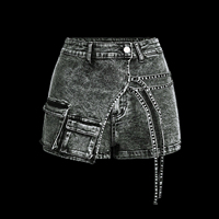 Shorts en jean vintage pour femmes, en coton lavé, décontractés, écologiques, respirants, séchage rapide, personnalisables, couleur claire