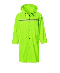 Impermeable Reflectante Verde Lima de Primera Calidad con Capucha y Botones Frontales para Uso en Exteriores, Impermeables Personalizados con Logotipo de Diseño Personalizado - Product Image 1