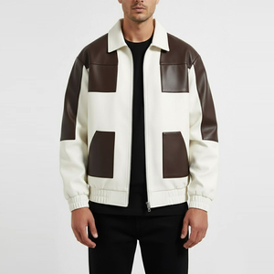 เสื้อแจ็คเก็ตหนังแกะแท้สำหรับผู้ชาย สไตล์ฤดูหนาว ดีไซน์โดดเด่น  แจ็คเก็ตหนังแท้สำหรับผู้ชาย แจ็คเก็ตมอเตอร์ไซค์ เสื้อโค้ทผู้ชาย - Product Image 1