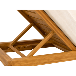 ARTERRA - Juego de Tumbonas de Lujo para Exteriores de Madera de Teca con Ruedas, Resistentes al Agua y a la Intemperie, para Playa, Resort, Patio - Product Image 2