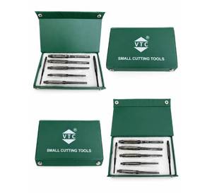Jeu de alésoirs manuels de précision VTC, alésoirs à cannelures droites en acier rapide pour le finissage des trous métalliques, kit de 6 alésoirs manuels en acier rapide - Product Image 2
