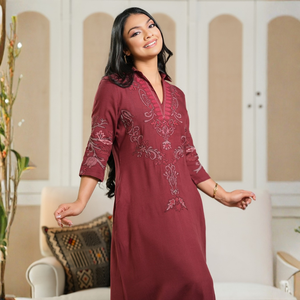 เดรสยาวคอปกผ้าวิสโคส - Product Image 2