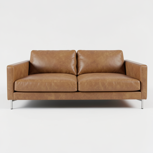 Sofá de Cuero Genuino que Ofrece Asientos Cómodos para Sala de Estar, Muebles para Apartamentos, Salas de Espera, Interiores de Espacios Pequeños - Product Image 2