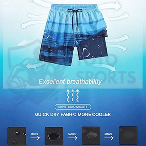 กางเกงขาสั้นวิ่งสำหรับผู้ชาย ผ้าเนื้อนุ่ม น้ำหนักเบา ระบายอากาศดี ดีไซน์ใหม่ คุณภาพระดับมืออาชีพ จากผู้ผลิตที่ดีที่สุด รับสั่งพิมพ์ลายตามต้องการ เอวยางยืด เหมาะสำหรับใส่ในช่วงฤดูร้อน - Product Image 4