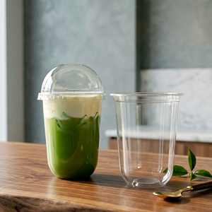 Wholesale QUANG QUAN 95mm Single Wall PP <b>Cups</b> Transparent Disposable <b>Plastic</b> <b>Cups</b> 12/16/20oz for Coffee Tea Juice - Product Image 6