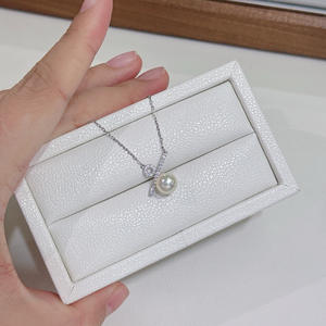 Collar de Perlas de Agua de Mar de Alta Gama en Plata S925 para Mujer, Diseño Exclusivo con Símbolo de Porcentaje, Cadena para Clavícula, Elegante y de Alta Gama - Product Image 2