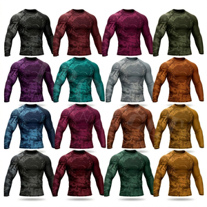 T-shirt de compression à manches longues à séchage rapide pour BJJ, MMA, No-Gi, gym, course à pied, fitness, entraînement, rashguard, haut de sport - Product Image 1