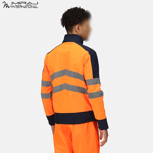 Good Supplier Windproof Waterproof With Own Logo Print New Trendy Custom Logo <b>High</b> <b>Visibility</b> Reflective Orange Safety <b>Jackets</b> - Product Image 5